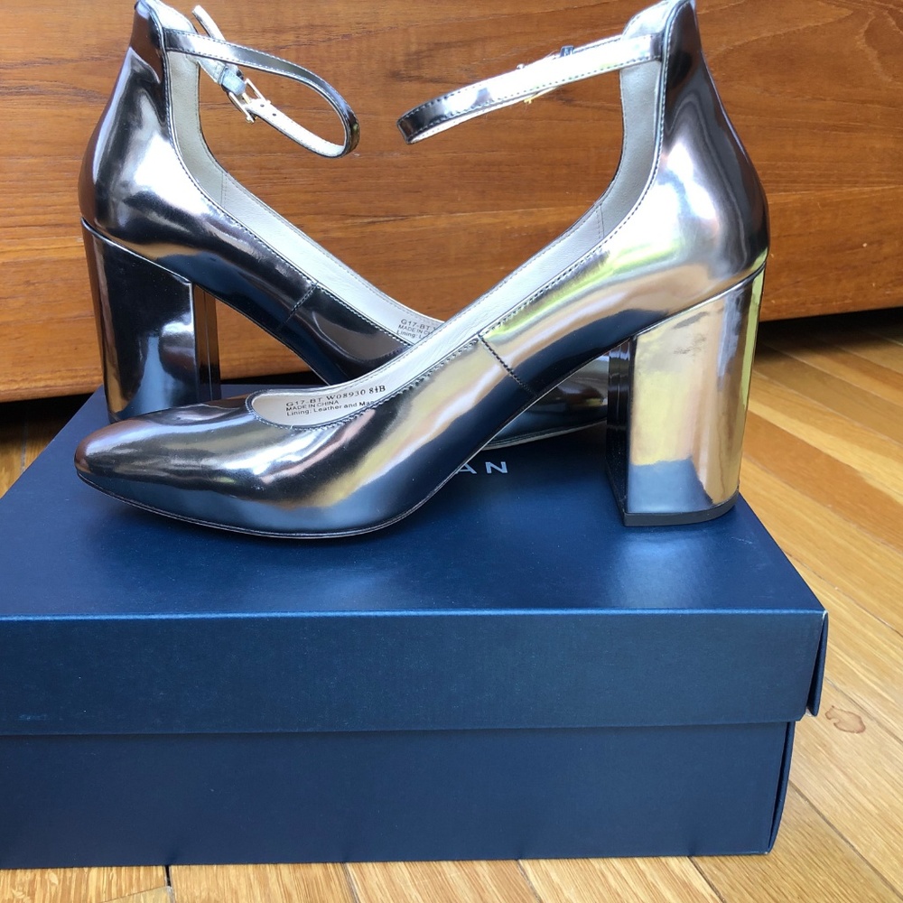 Larue Gran Pewter Metallic Cole Haan Pump BNIB